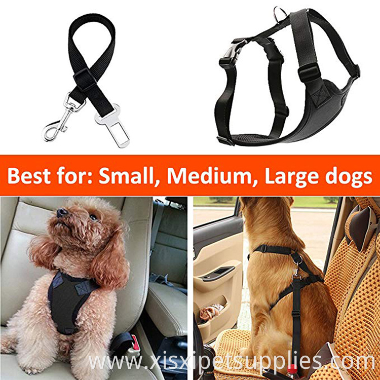 Wholesale harness vest dog car harness with seat belt